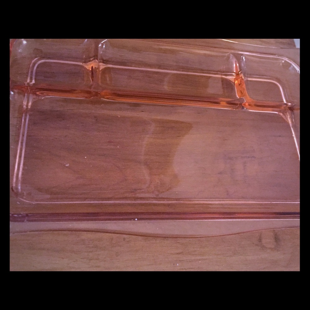 Vintage Pink Depression Desktop Organizer